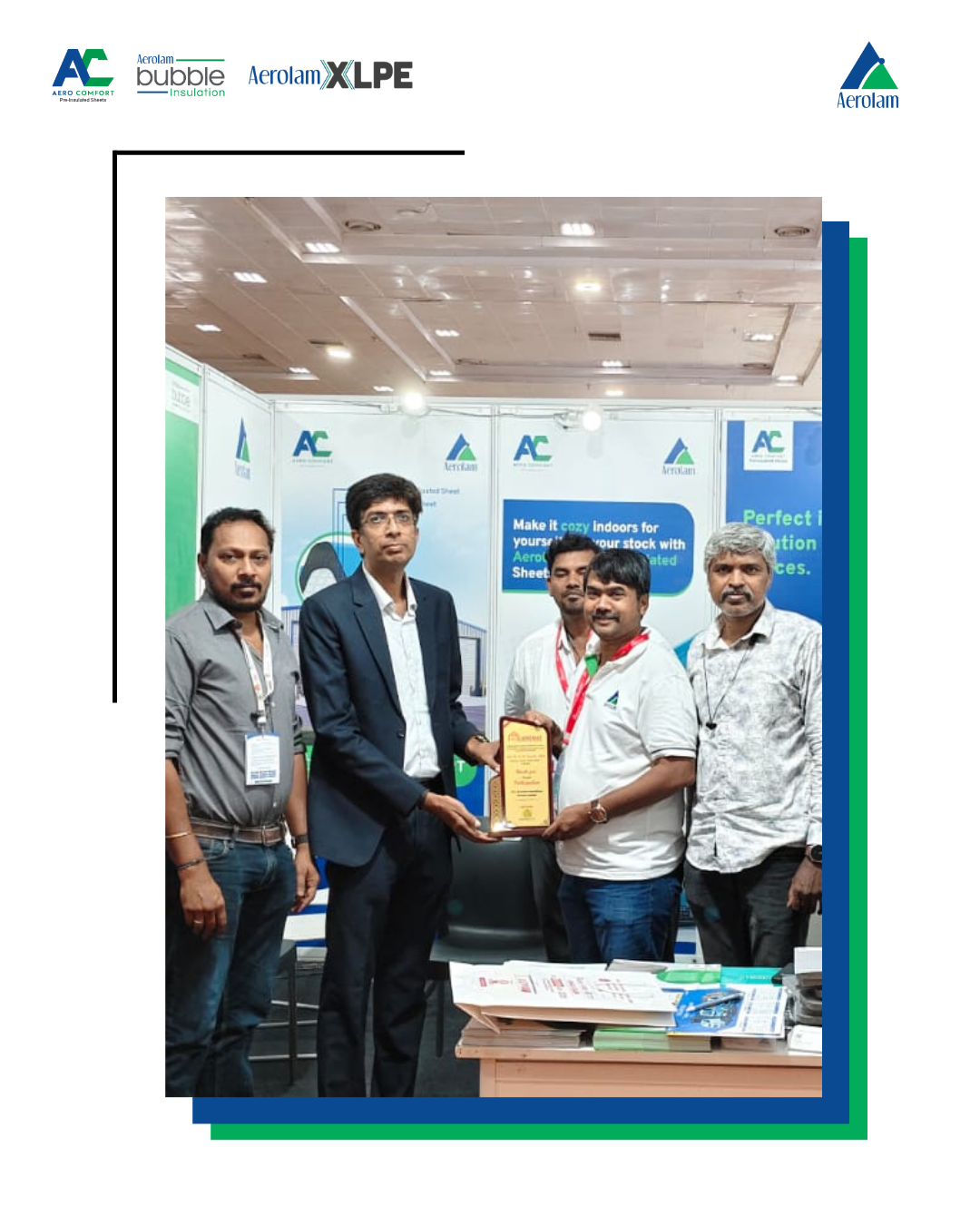 Waremat Exhibition, XLPE Insulation in Ahmedabad, XLPE Insulation, Bubble Insulation in Ahmedabad, Bubble Insulation, reflective heat barrier, reflective insulation, Aerocomfort pre-insulated roofing sheets, roofing sheets in ahmedabad, metal sheets.