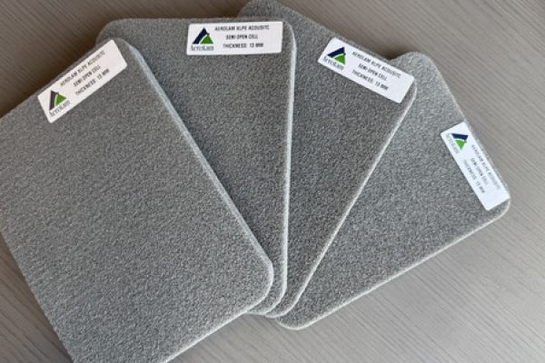 XLPE semi open cell, acoustic insulation, acoustic soundproofing insulation, sound reduction, sound insulation material, inling duct insulation, aerolam